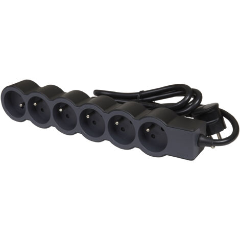 MULTIPRISE FB 6X2P+T STANDARD 3M 1.5MM2 NOIR LEGRAND 049495