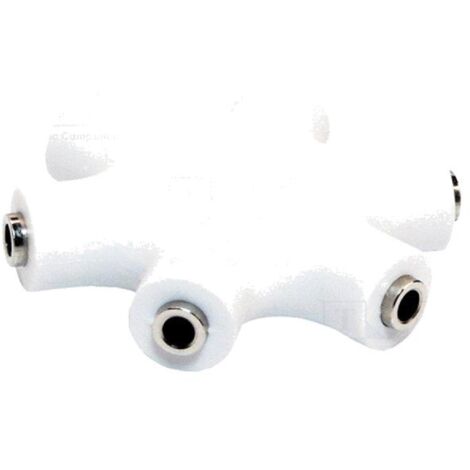 Multiprise jack 3.5mm x6 0.2m Blanc
