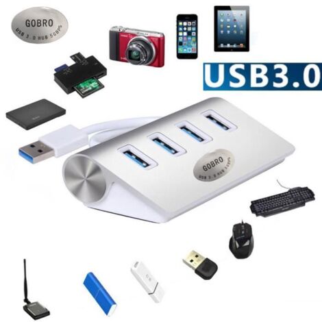 Multiprise, Multi Chargeur USB, HUB 4 Ports Pour Ordinateur, Pc, Tablette GOBRO