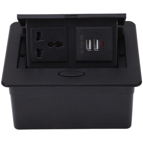 Multiprise Murale Discrète avec Ports USB, Prise de Bureau 250V pour École et Entreprise