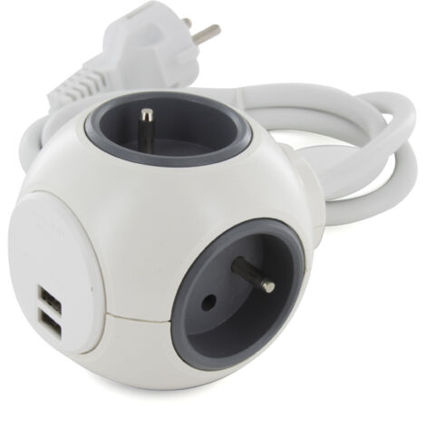 Multiprise PowerBall Extended 4x16A - USB - Chacon