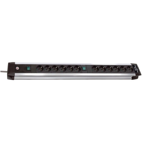 Multiprise Premium Alu Line 16 A 230 V Steckd.12 3m H05VV-F 3x1.5 mm²