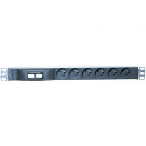 Multiprise rackable 19'' 6 prises avec disjoncteur
