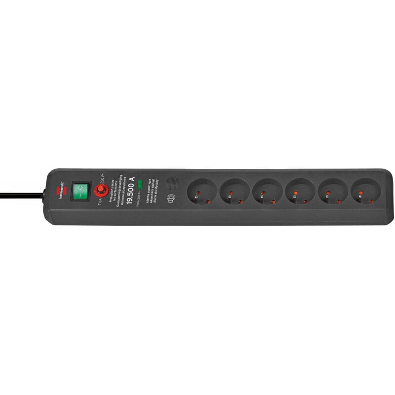 Multiprise avec parafoudre Brennenstuhl 1159541376 x6 anthracite fiche fr 1 pc(s)