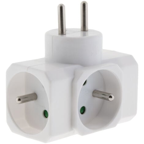 Multiprise triplite 16A 3680W 230V - blanc - Zenitech