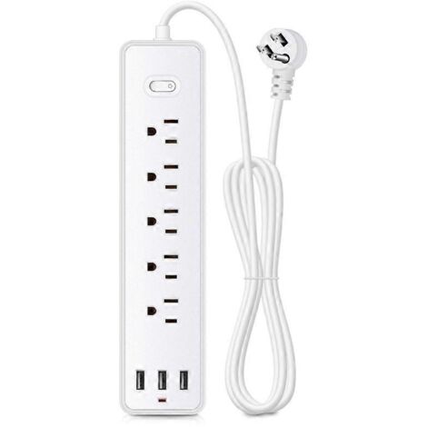 Multiprise Universelle 8 Prises avec Câble d'Extension pour Bureau et Maison