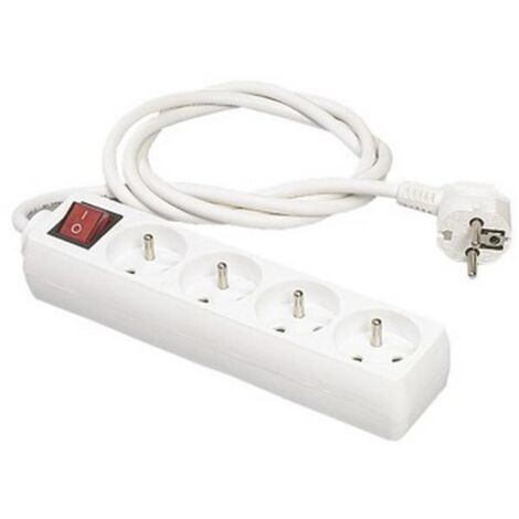 Multiprises: 4 Prises - Interrupteur - 3680w Max - 2 Pôles Avec Terre - Erard