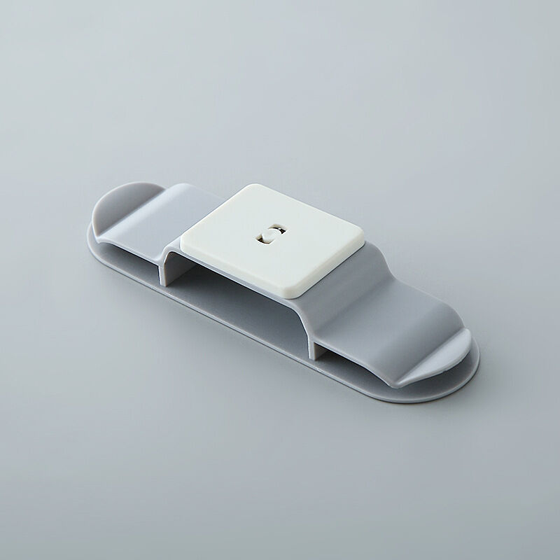 Groofoo - Multiprises Autocollant de Douille,Support de Douille d'installation sans Clou en abs pour Bureau pour la Maison (gris)