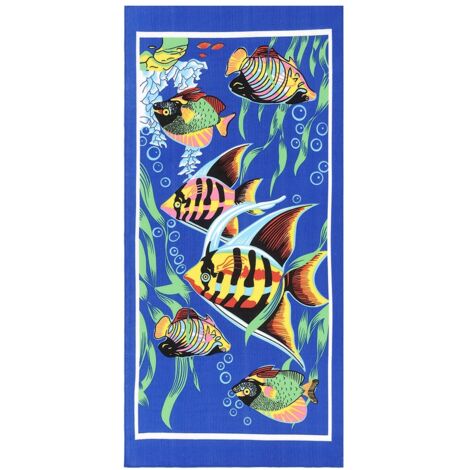 Multipurpose Polyester Fiber Picnic Mat Yoga Carpet Sun-proof Beach Bath Towel Tapestry (Blue)