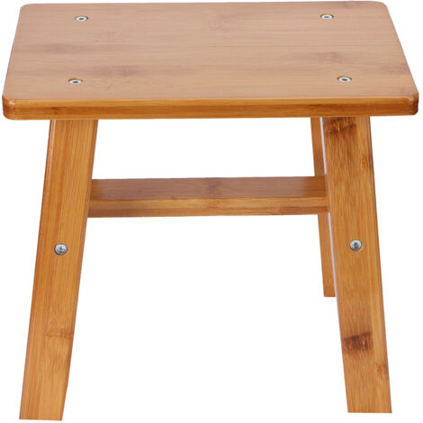 Multipurpose Small Bamboo Stool Low Stool Children Bench for Home Living Room SuppliesS Rectangle