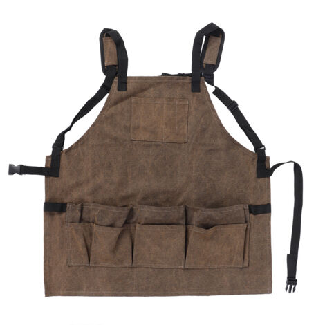 Multipurpose Waterproof Woodworking Apron with Tool Pockets Garden Workshop