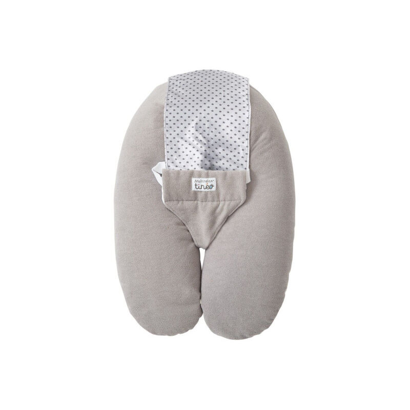 Tineo - Coussin De Grossesse et d'allaitement Multifonctions Multirelax Éponge - Déhoussable - Fabriqué en France - 78x44cm Gris