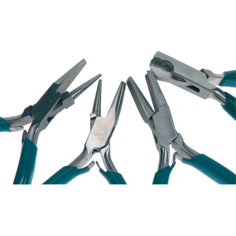 Multirex – Jeu de 4 pinces à former – Acier poli – Épaisseur 1 mm – Diamètre 3 mm – Type d'articulation Cage