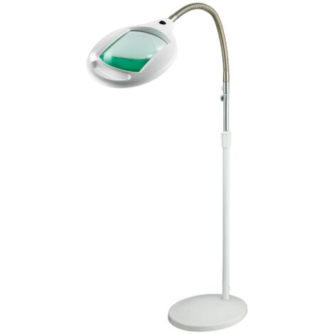 Multirex – Lampe loupe à LED sur pied – Lentille 168x103mm – 600 lumens – 7 watts – Col de cygne ajustable pour confort d'utilisation