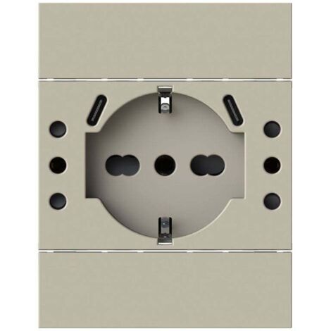 Multistandard steckdose 4box usb p503 kompatibel bticino livingnow sand - 4busbp503.km
