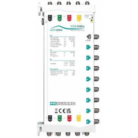 Multiswitch Fracarro SCD2-5816W 5IN WB 8OUT 271179