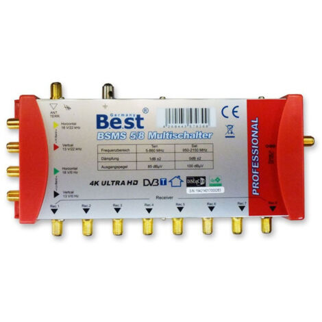 Multiswitch HQMS 5/8 Best Germany 5 Entrées 8 Sorties - Blanc