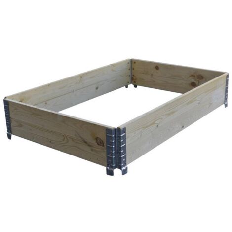 Multitanks – Carré potager en bois naturel 120x80cm – Surface de 0,96 m² – Montage sans outil – Bois non traité pour culture alimentaire