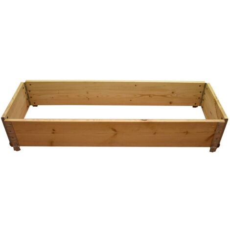 Multitanks – Carré potager en bois traité 1200 x 400 x 195 mm – Système d'emboîtement sans outils – 94 litres pour légumes et aromates
