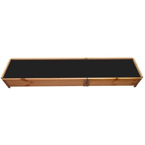 Multitanks – Carré potager sur pied en bois de sapin 2000 x 400 mm – Hauteur rehausse 19.5 cm – Charnières en acier galvanisé – 156 litres de contenance
