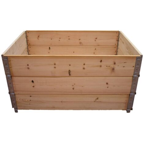 Multitanks – Carré potager sur pied en bois naturel 120 x 80 cm – Hauteur 58,5 cm – 565 litres – Assemblage sans outil en 15 min