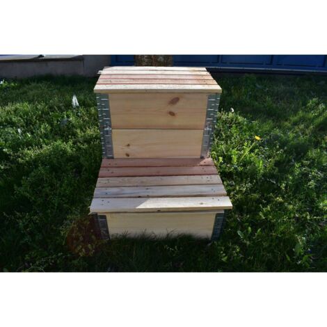 Multitanks – Composteur évolutif en bois naturel 192 litres – Dimensions 800x600mm – Conception rectangulaire optimisée – Montage sans outils
