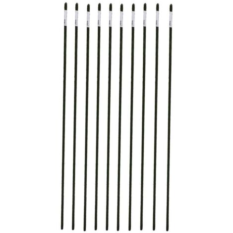 Multitanks – Lot de 10 tuteurs en acier plastifié 180 cm – Résistance aux intempéries – Pour jeunes pousses et fleurs grimpantes – Installation facile