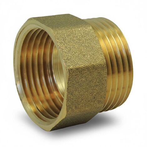 Multitanks – Manchon égal laiton mâle/femelle PN16 – Raccord filetage gaz 1/2'' – Étanchéité optimale avec joints plats – Conformité eau potable