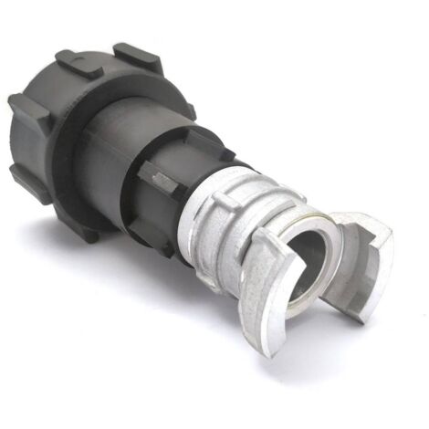 Multitanks – Raccord PE S60x6 symétrique Guillemin à verrou DN25 – Polypropylène et aluminium – Pour irrigation et industrie – Dimensions 26/34 mm