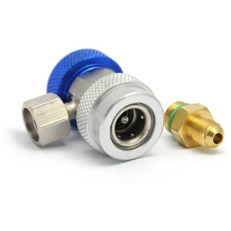 Multitanks – Raccord rapide 1/4 SAE mâle R134a – Connexion facile pour climatisation automobile – Pression basse – Adaptateur QC-L