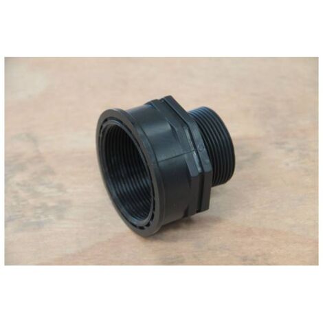 Multitanks – Raccord gaz femelle 2 pouces – mâle 1-1/2 pouce en polypropylene – Filetage plomberie – Fixation pour applications de plomberie - MALE 1-1