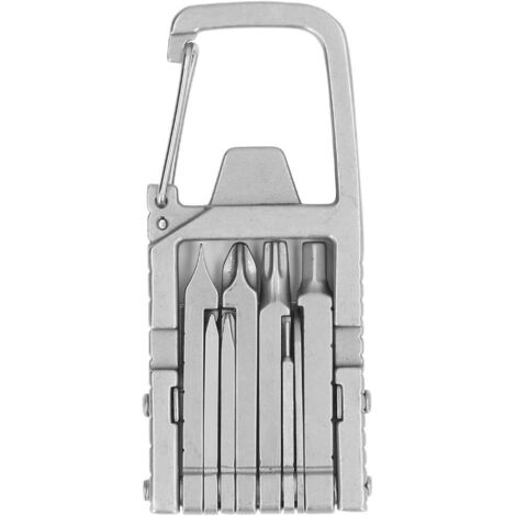 Multitool de Poche 12 en 1 Outil Pliable Acier Inoxydable pour Randonnée et Bricolage