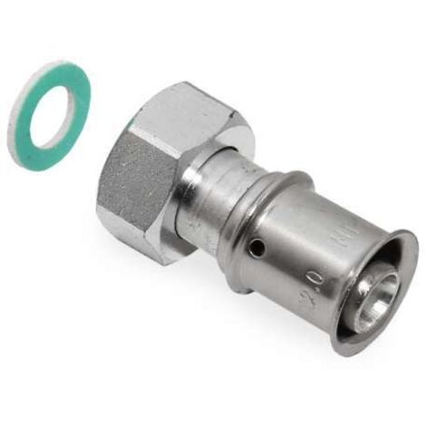 Multitubo Metall-Press-Verschraubung IG mit Überwurfmutter 16x1/2"IG für Verbundrohr, 28011
