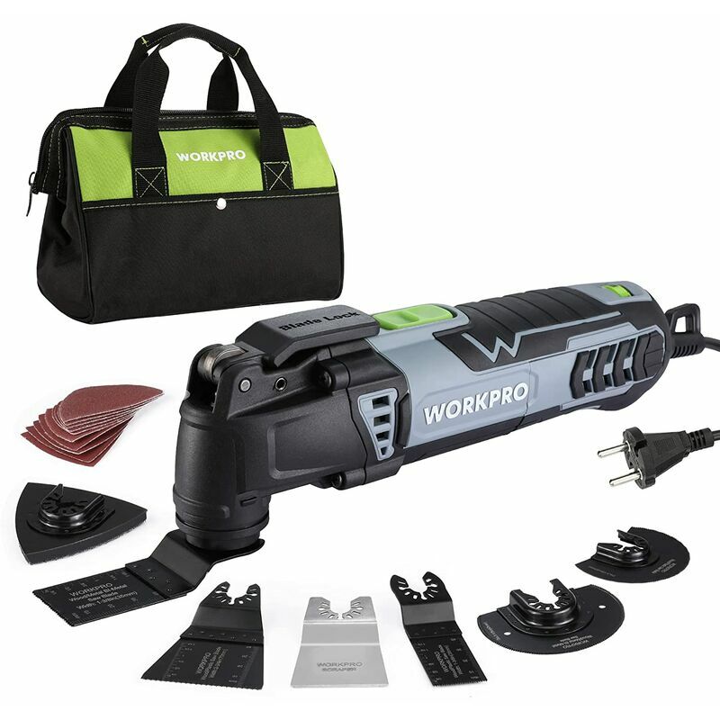 Multiutensile oscillante con cavo da 300 w, con 17...
