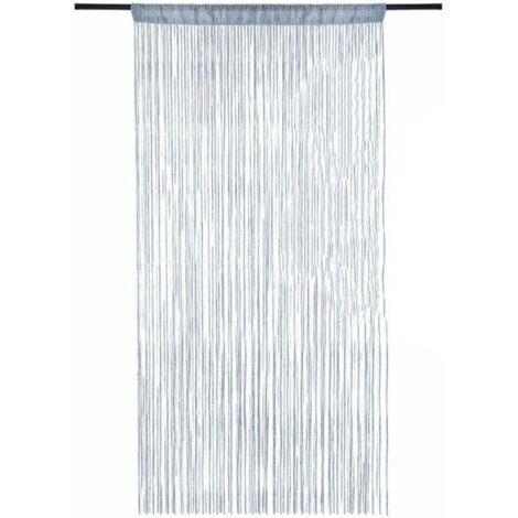 MUMU 100x200cm Hanging Beaded Curtain Tassel Door Window Divider Shiny Ruffle Tassel Line (White)