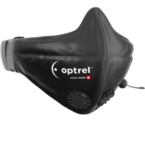 Mund-Nasen Halbmaske Textil swiss air, schwarz (4160.500)
