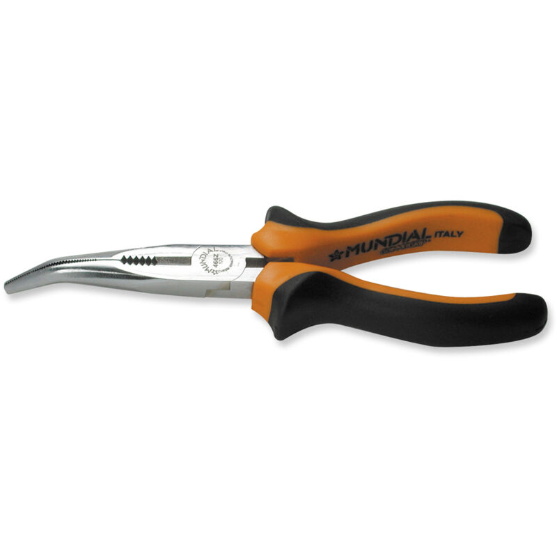 Pinza becchi mezzotondi piegati con tagliente e giratubo acciaio 200mm Mundial