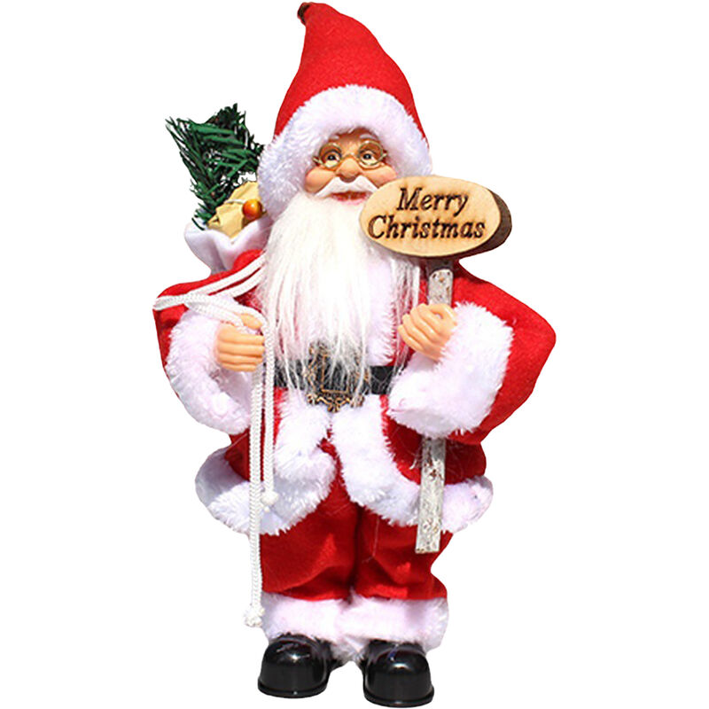 

Muneca musical electrica de Papa Noel Juguetes navidenos para cantar y bailar Decoraciones para centros de mesa de Navidad con pilas Figura musical