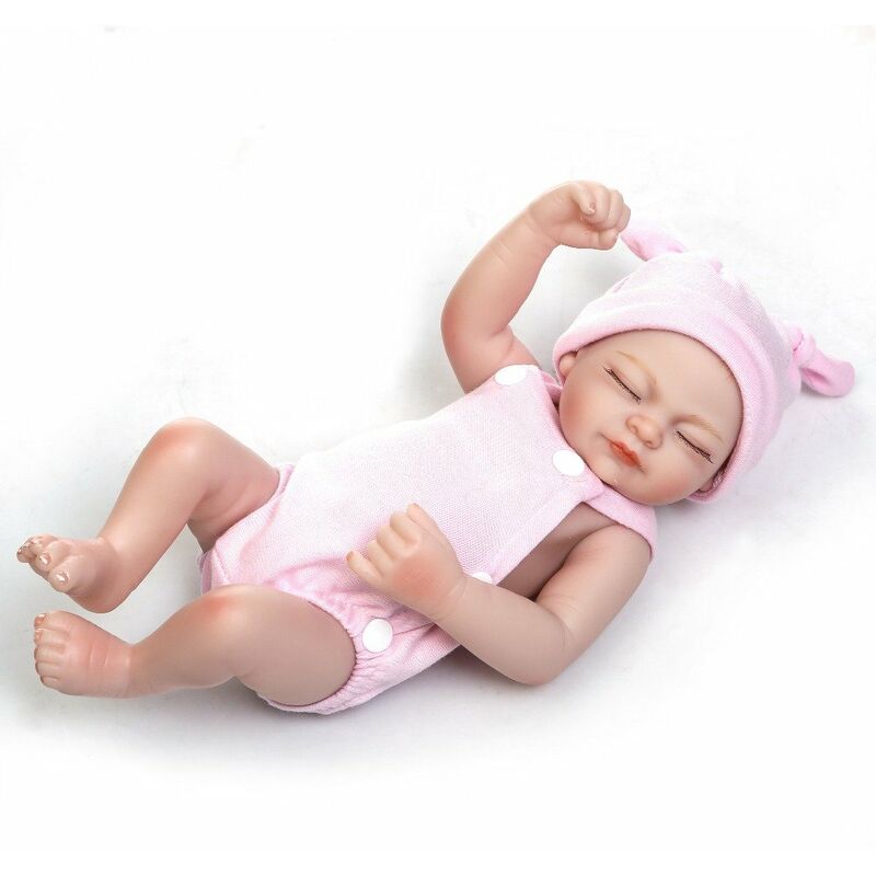

Muneca Reborn para nina, munecas de 10 pulgadas, 25 cm, cuerpo completo de vinilo, lavable con mameluco de algodon, regalos lindos realistas, juguete