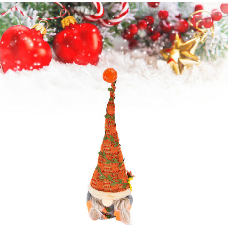 Muñeco de algodón sin rostro de 36 cm de altura – figura de elfo para ventanas y decoración del hogar/Navidad/cafetería/cumpleaños