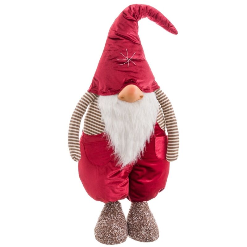 

Muñeco de Navidad peludo de tela rojo de 115 cm