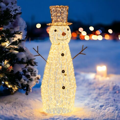 Muñeco de nieve 3D 100 cm con MicroLED