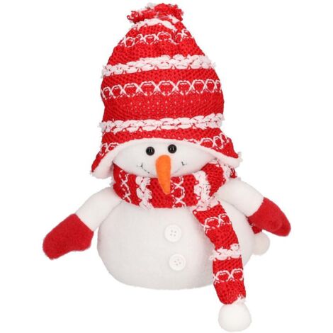 Muñeco de nieve Beira 25cm Rojo y blanco