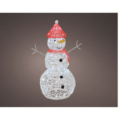 Muñeco de nieve luminoso de 90 cm con LED.