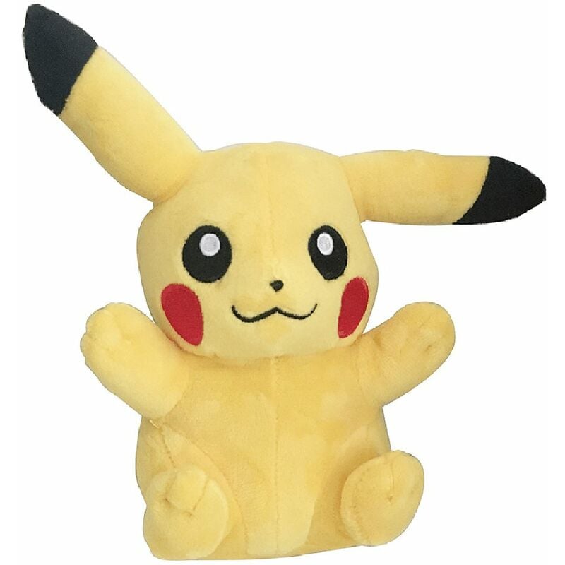 

Muneco Poke-mon de peluche de juguete relleno suave lindo personaje divertido animal juguete para bebe ninos ninas regalo,20cm, Pikachu sonriente