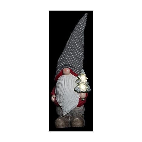 MUÑECO RESINA LED ENANO - 23X18X63