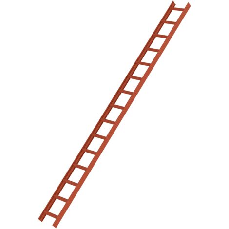 MUNK Aluminium Dachleiter 15 Sprossen rot