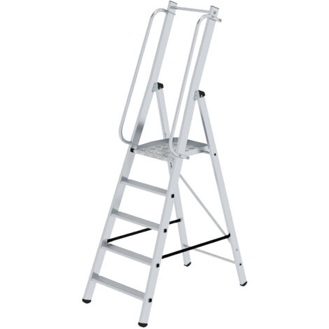 MUNK ML Bauleiter Aluminium-Stufenstehleiter 5 Stufen