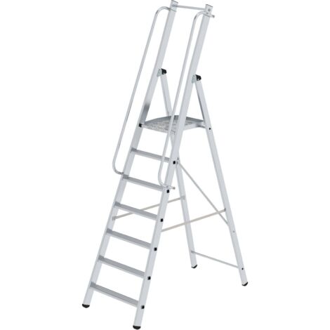MUNK ML Bauleiter Aluminium-Stufenstehleiter 7 Stufen