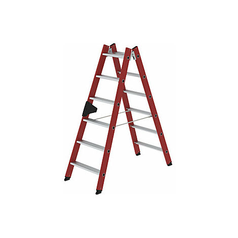 MUNK  Scala in plastica  con gradini in alluminio striato  2 x